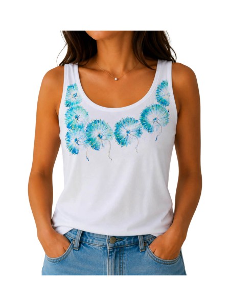 hand_painted_tank_top_women_dandelions