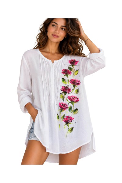 hand_painted_ladies_shirt_roses
